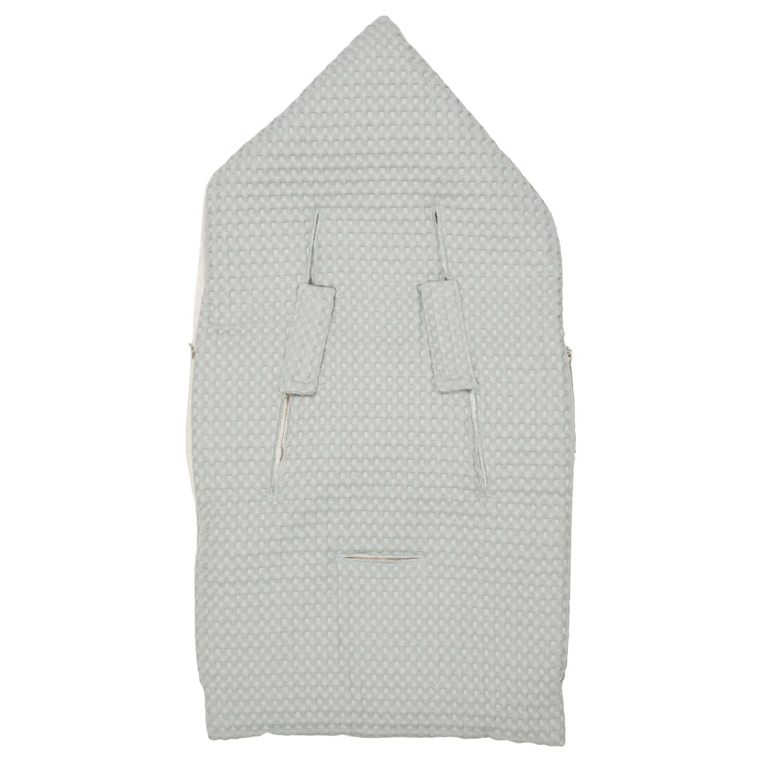 'Koeka Oslo Wafel Teddy Ocean Air voetenzak', compatibel met 3/5 puntsgordel, ideaal voor koudere maanden, met retro wafelprint