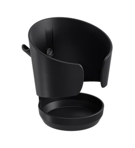 Thule Bekerhouder Black, geschikt voor Thule Sleek kinderwagen, voor verschillende maten bekers en flessen.