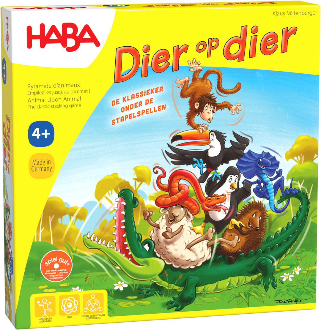 Haba - Spel Dier op Dier Klein Maar Dapper | Stapel- en Behendigheidsspel voor Kinderen