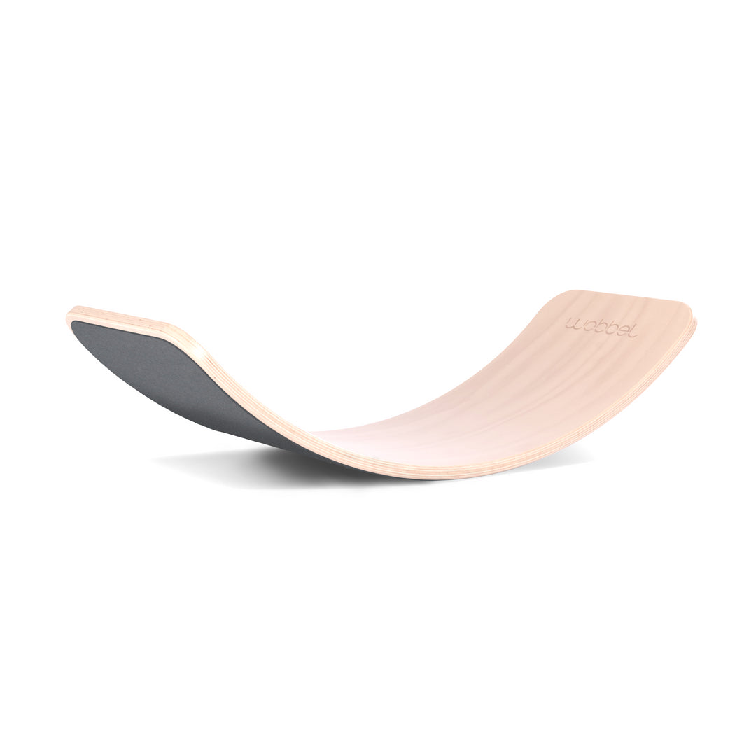Wobbel - Balanceerbord Original Blank Gelakt | Vilt Muisgrijs