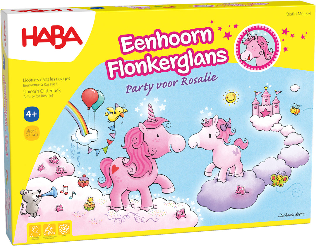 Haba - Spel Eenhoorn Flonkerglans Party Rosalie | Magisch Coöperatief Spel voor Kinderen