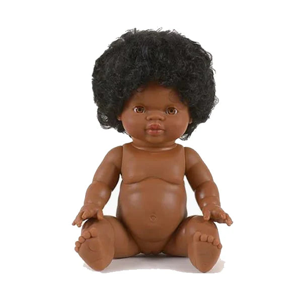 Minikane - Pop Jahia 34 cm | Donkerbruine Ogen & Zwart Haar