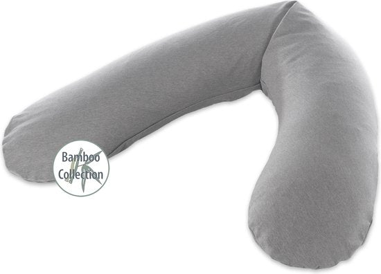 Theraline - Voedingskussen Original Bamboe met Hoes | Melange Mid Grey