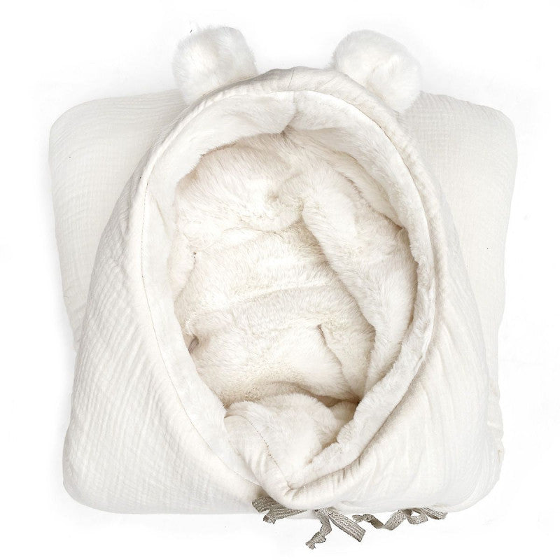 Wikkeldeken Angel Teddy Snow Ivory Powder