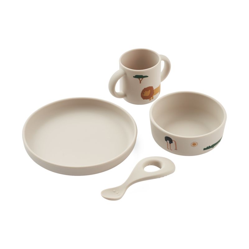 Silicone Eetset Vivi Safari Sandy Mix