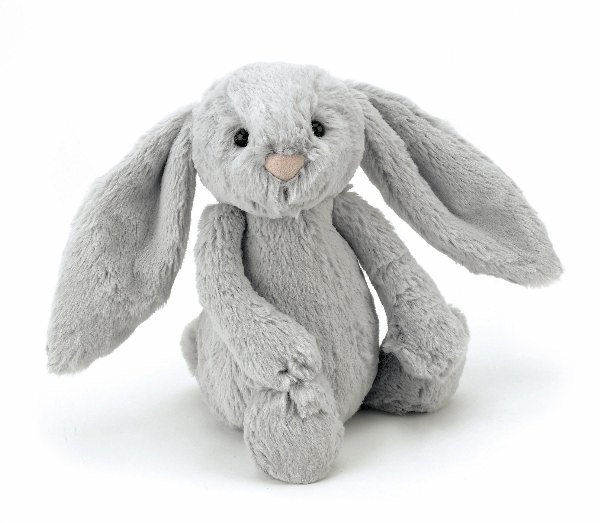 Knuffel Bashful Bunny Small Silver 18cm