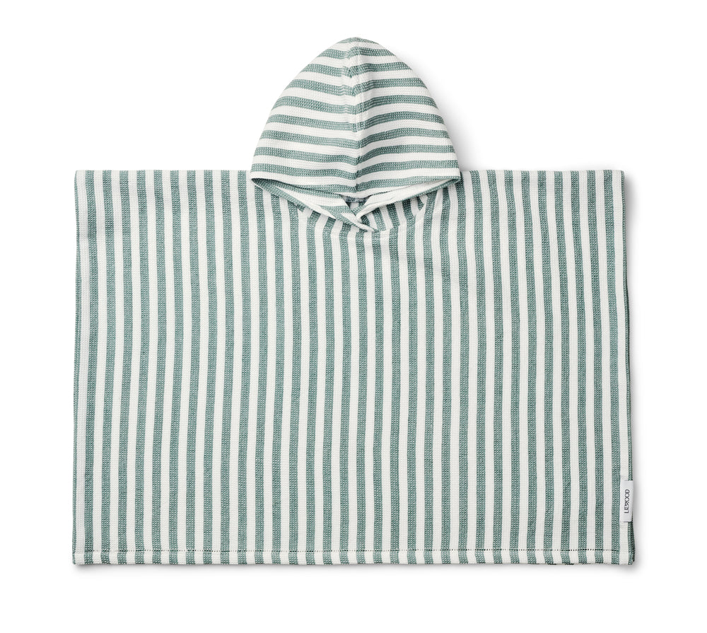 Poncho Paco YD Stripe Peppermint / White