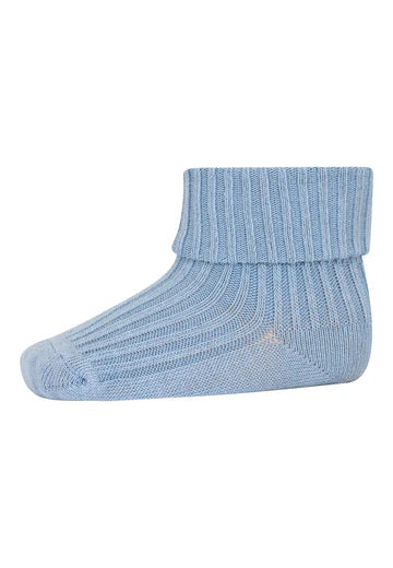 Sokken Cotton Rib Dusty Blue
