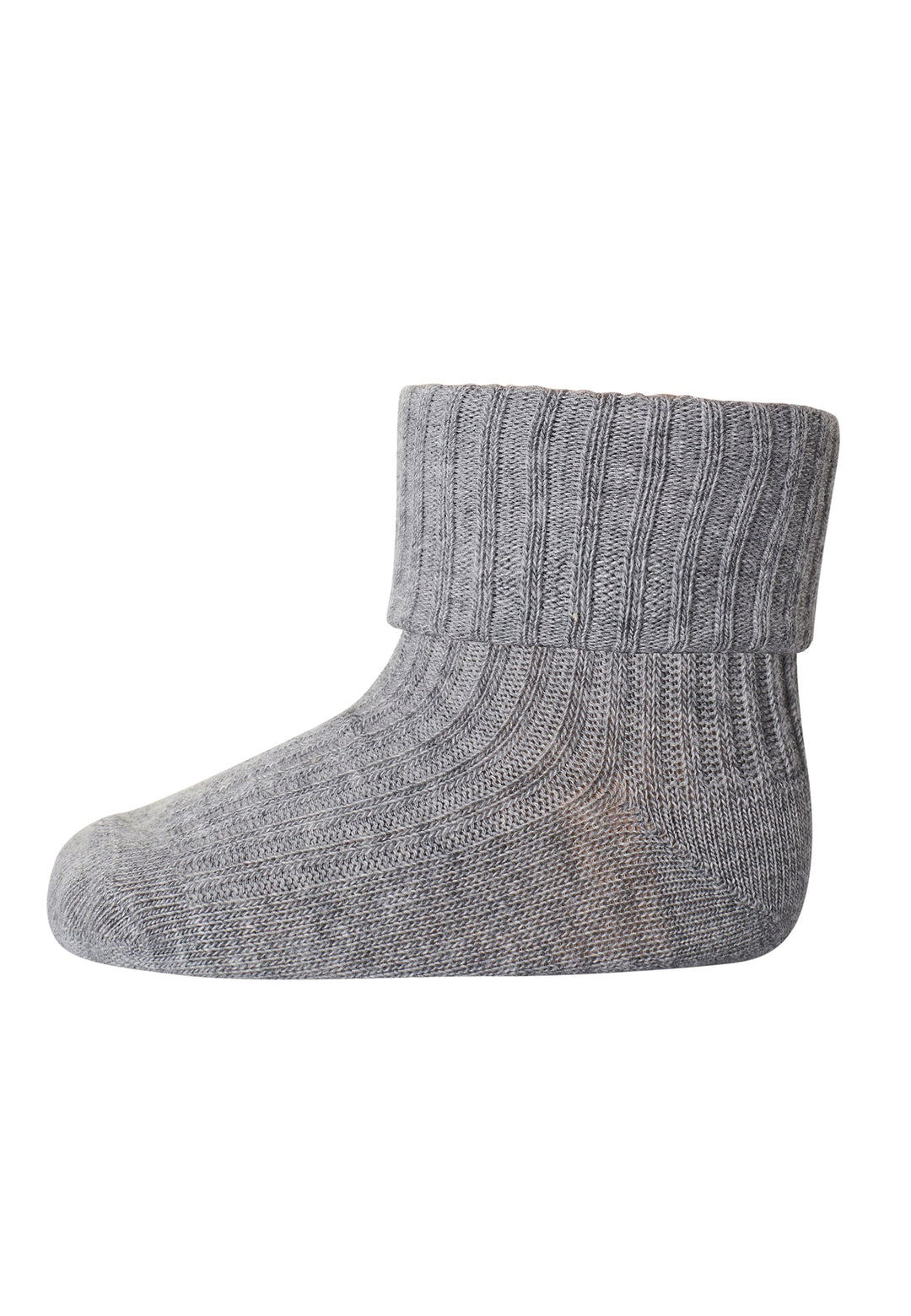 Sokken Cotton Rib Grey Melange