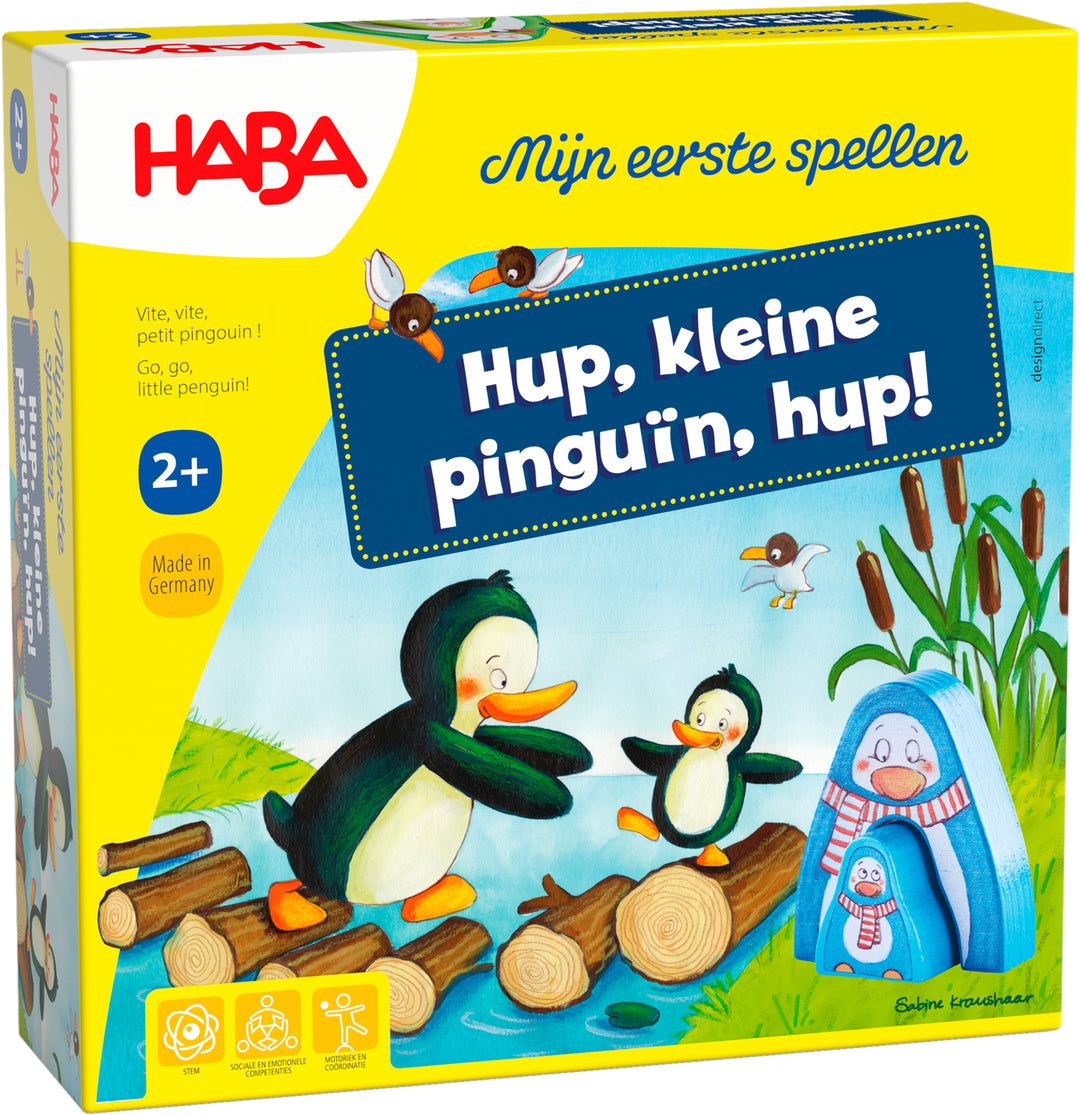 Haba - Spel Hup Kleine Pinguïn, Hup! | Bordspel voor Peuters
