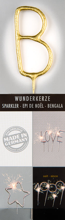 Vuurwerkstokje Heart Classic Gold