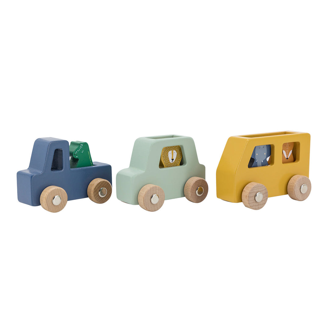 Houten Speelgoedauto Animals (3pack)