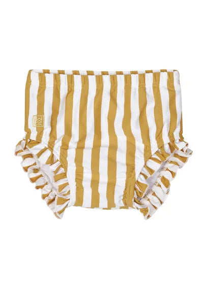 Zwembroek Baby Mila Stripe Yellow Mellow / White
