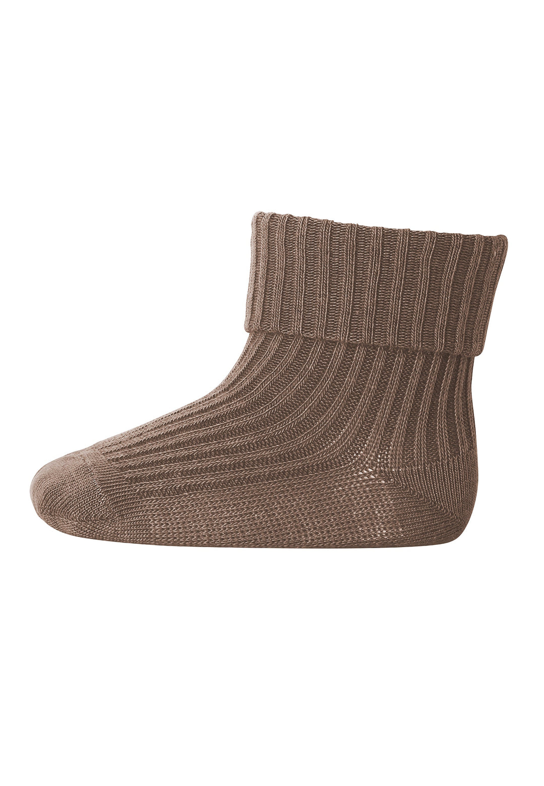 Sokken Cotton Rib Brown Sienna