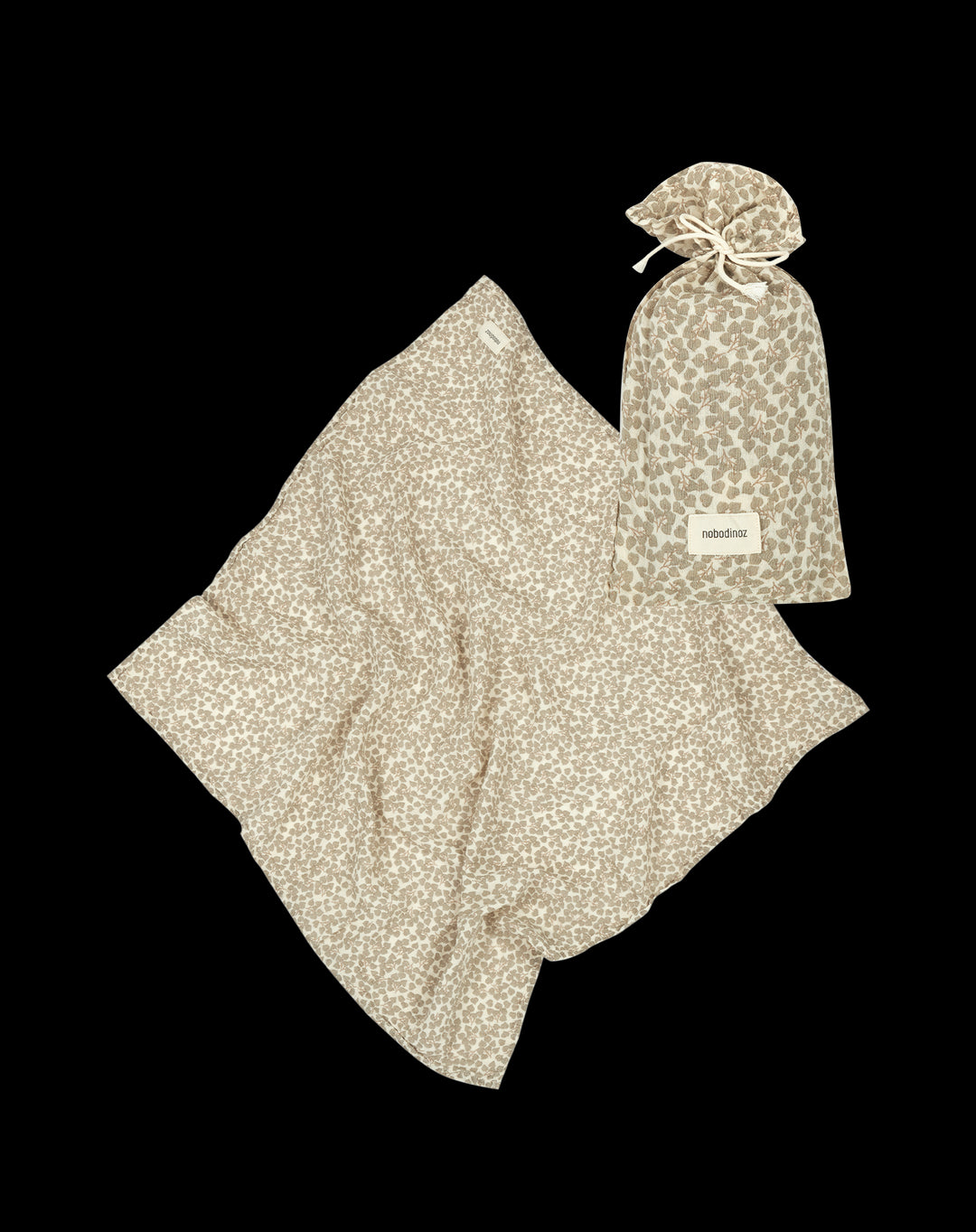 Tetradoek 70 x 70 cm Wabi Sabi Birth Gift Brown Light Green Yumiko