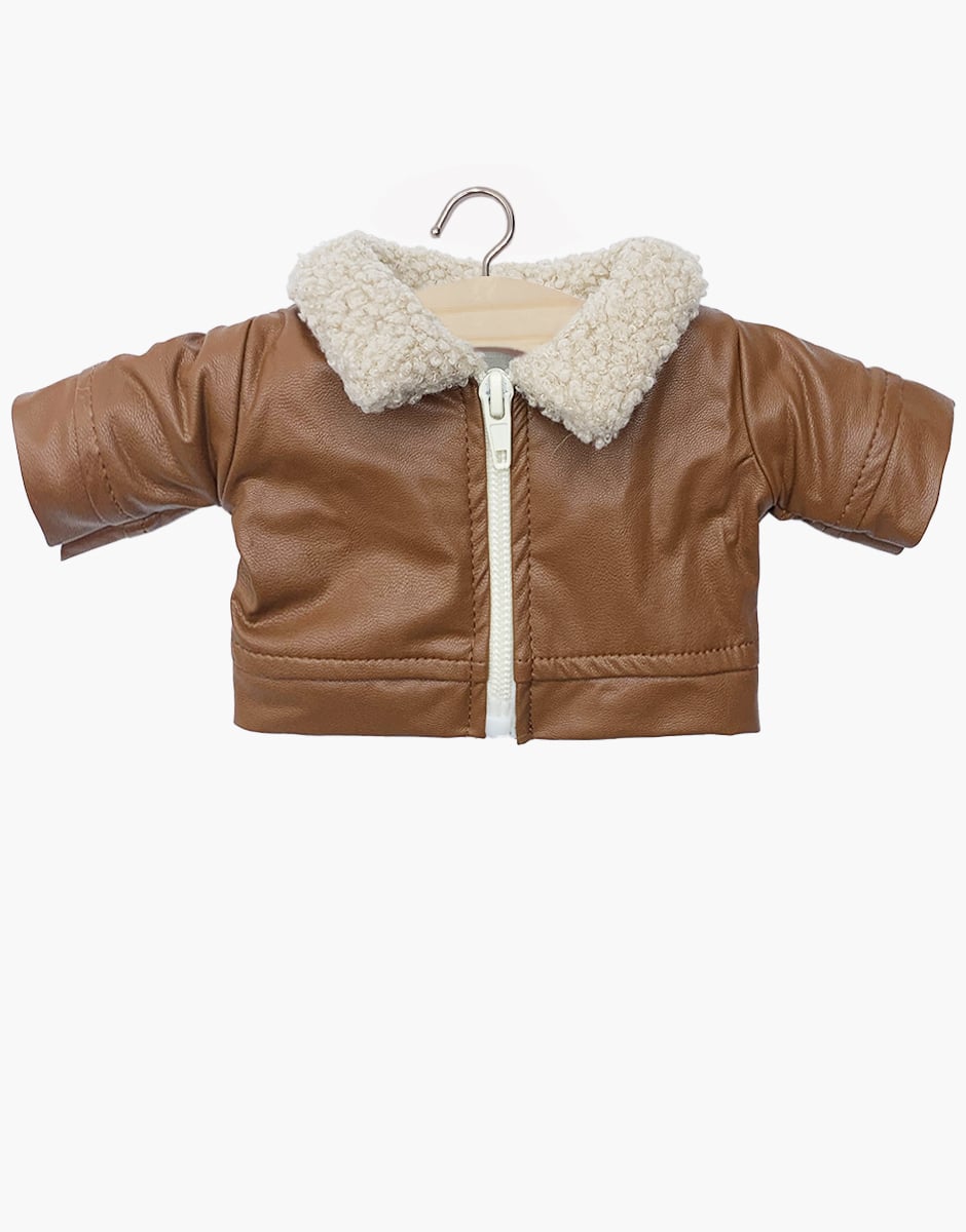 Jas Pop 34 cm Delage Arthur Blouson Simili Cuir Marron