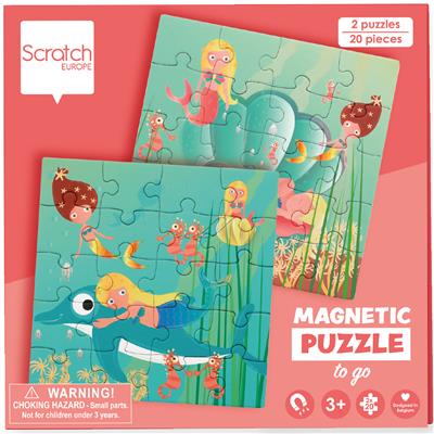 Magnetisch Puzzelboek To Go Zeemeermin (20 stuks)