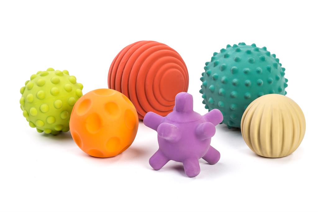 Rubberen Activiteitenballen (6 stuks)