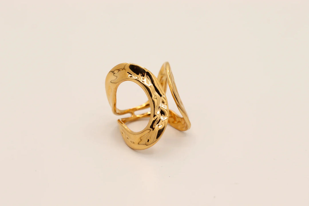 Masté Antwerp - Pippa Ring | Stainless Steel met Gouden Plating