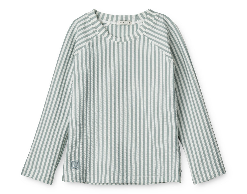 Zwem T-shirt Noah Seersucker Y/D Stripe Sea Blue / White