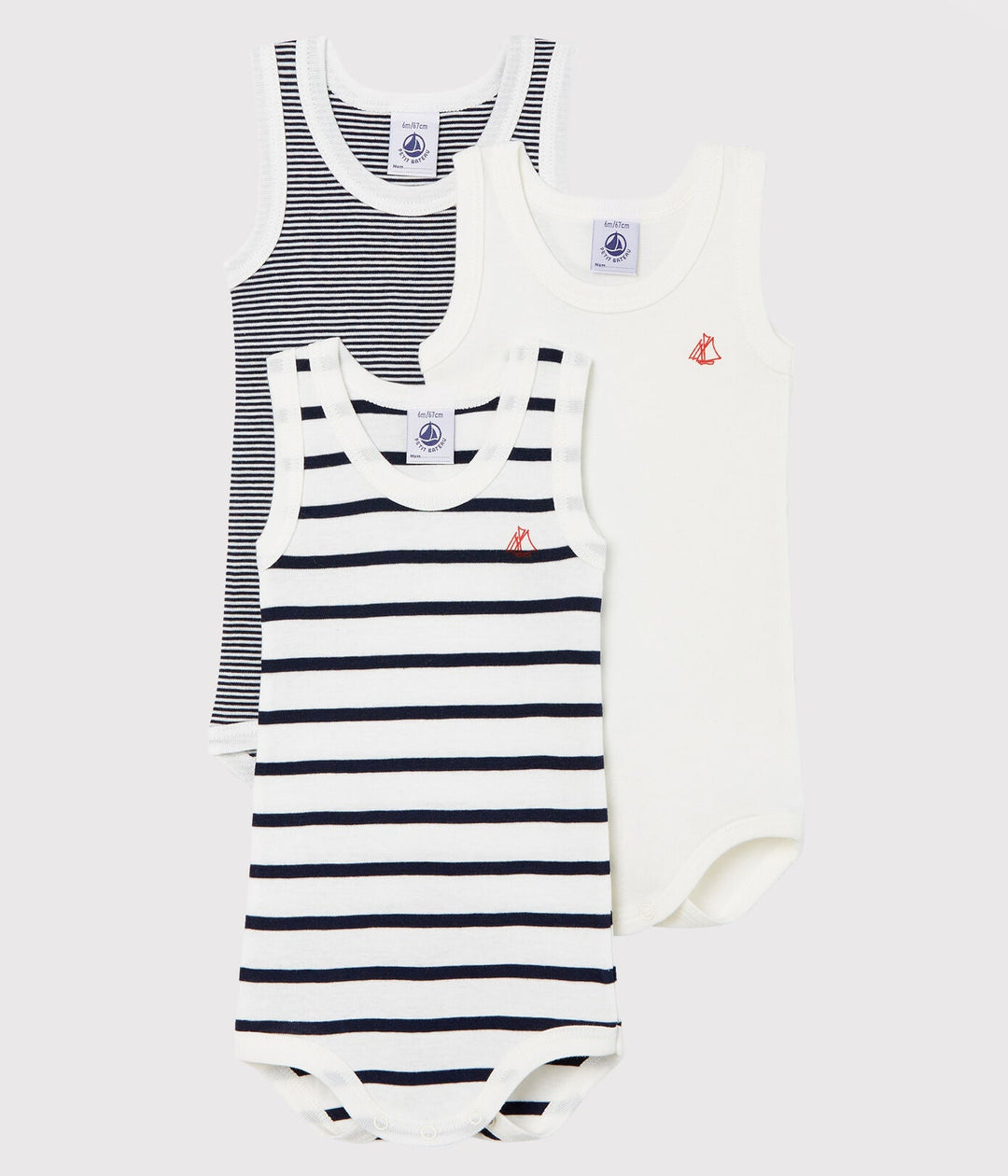 Body White / Blue Stripes Variante 1 (3pack)