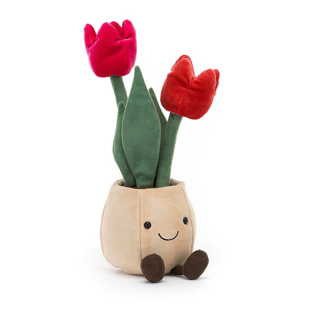 Jellycat - Knuffel Amuseable Tulip Pot 30cm | Vrolijke Tulpenpot