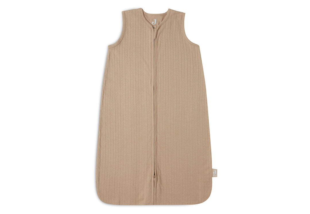 Jollein - Slaapzak 90cm 0.5 TOG Hydrofiel Ajour Biscuit | Zomerse Nachtrust