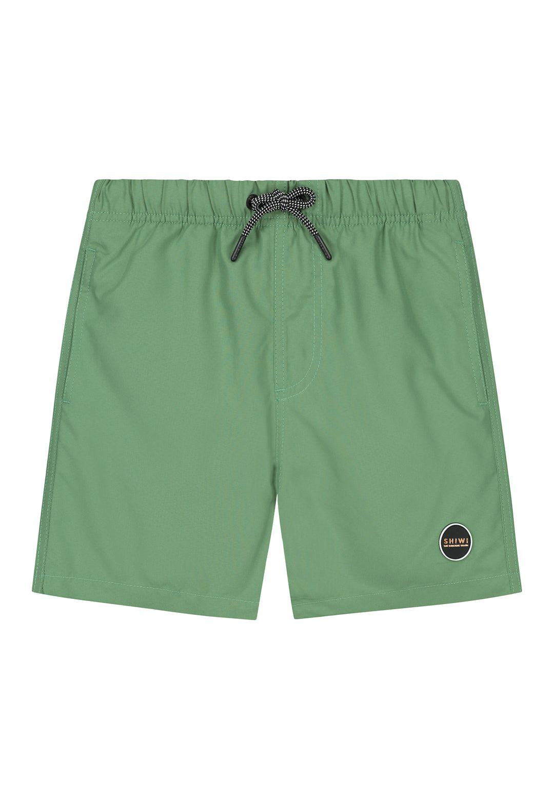 Shiwi Sage Green Zwemshort Kids Mike met rekbare tailleband