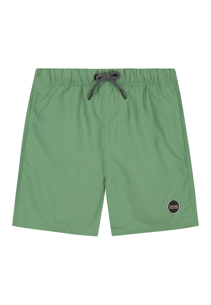 Shiwi Sage Green Zwemshort Kids Mike met rekbare tailleband