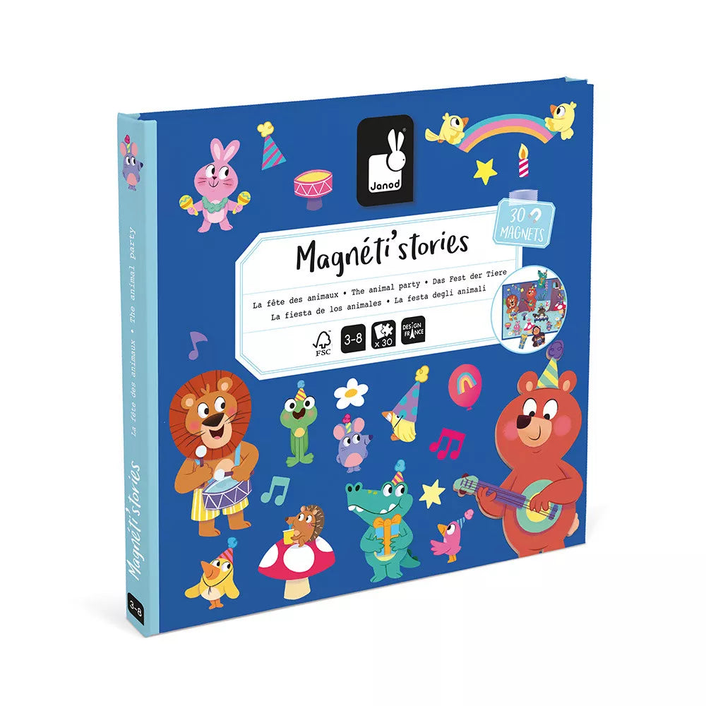 Janod - Magneetboek Magneti'Stories The Animal Party | Dieren Thema