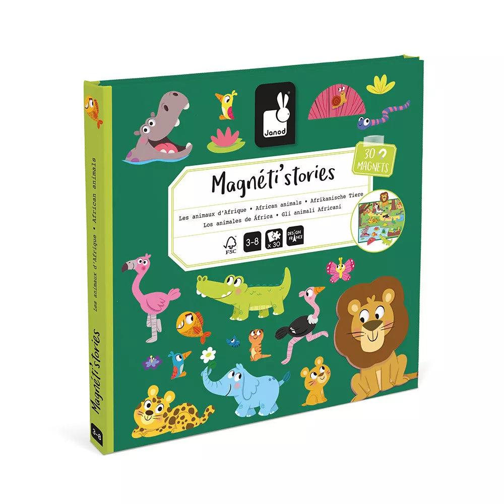 Janod - Magneetboek Magneti'Stories African Animals | Afrikaanse Dieren Thema