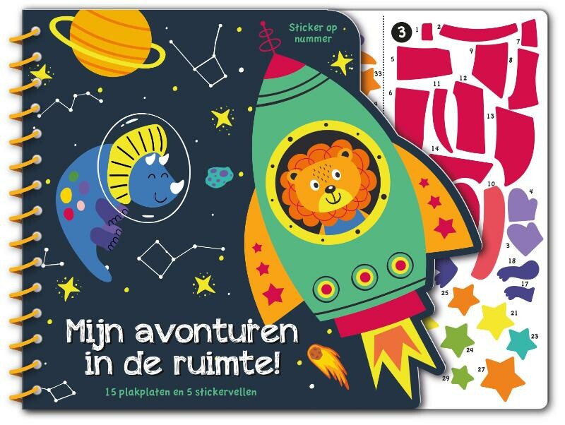 Imagebooks - Stickeren Op Nummer Mijn Avonturen In De Ruimte | Knutselset