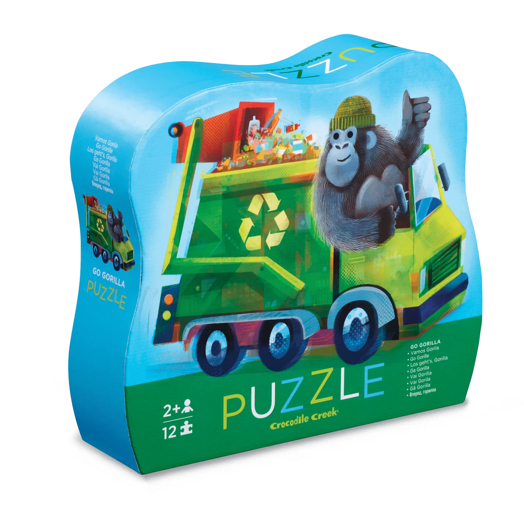 Crocodile Creek - Puzzel Shaped Box Go Gorilla | 12 stuks