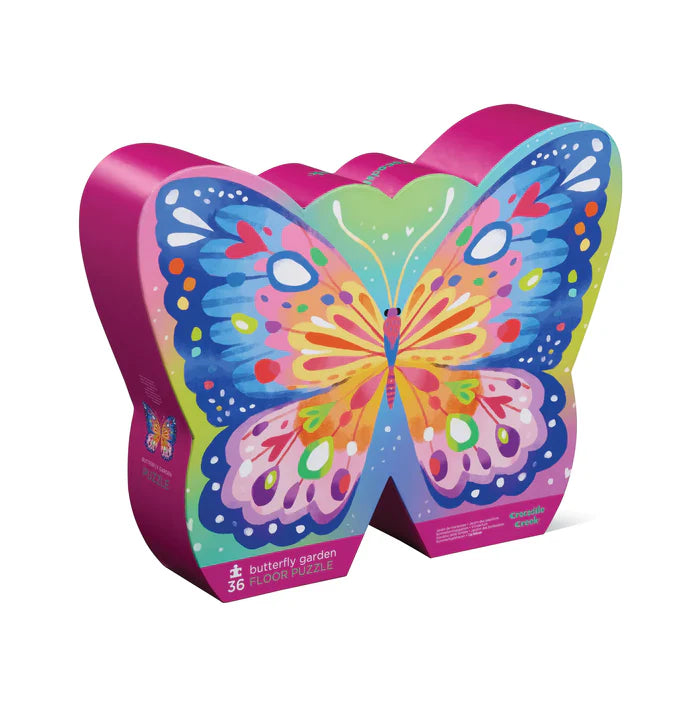 Crocodile Creek - Puzzel Foil Shaped Box Vlindertuin | 36 stuks