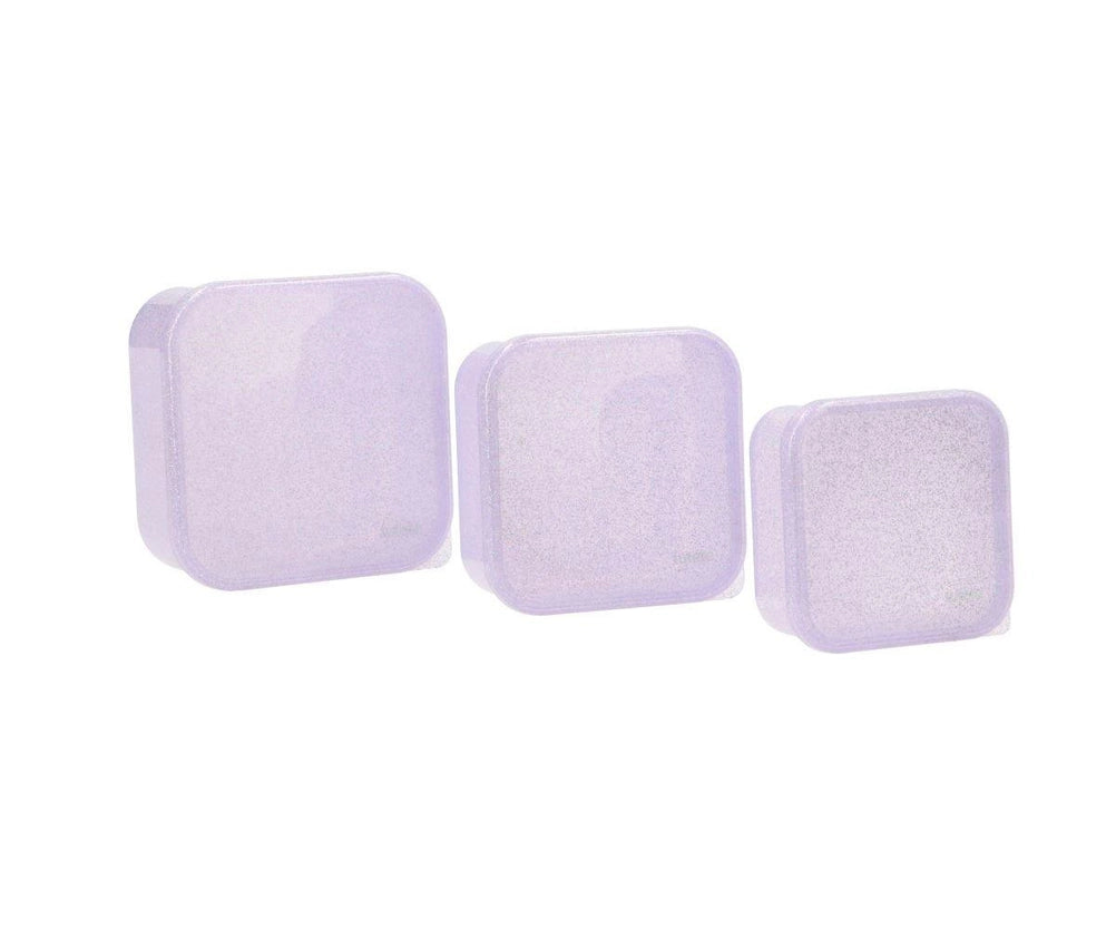 Tutete - Snackdoosjes Glanzend Glitter (3-pack) | Lila