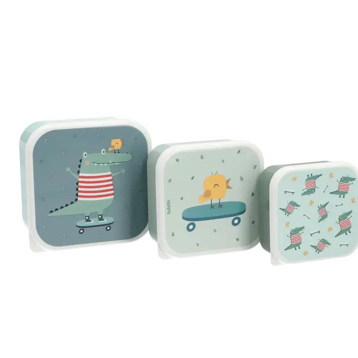 Tutete - Snackdoosjes Croc (3-pack) | Multicolor