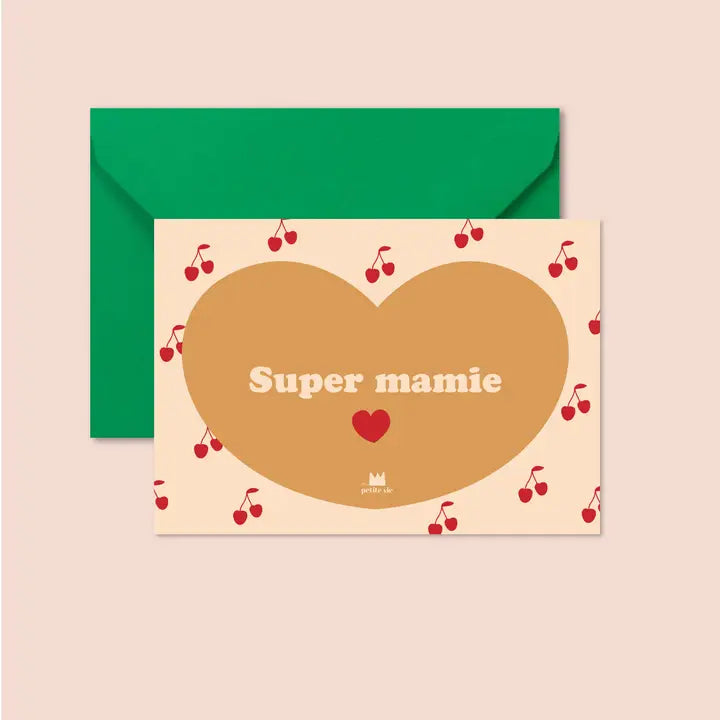 Ma Petite Vie - Wenskaart Super Mamie | Gekleurde Envelop