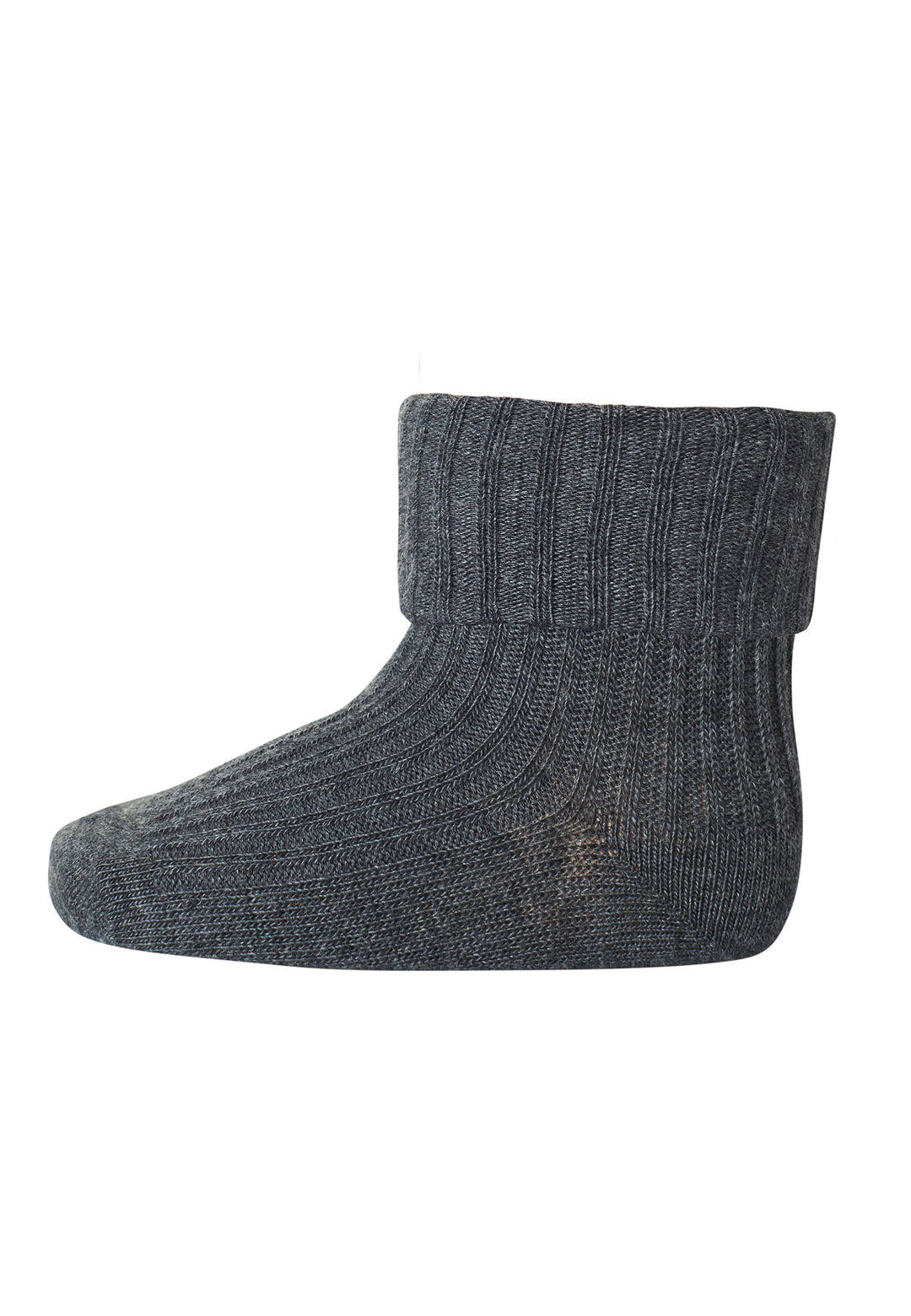 Sokken Cotton Rib Dark Grey Melange