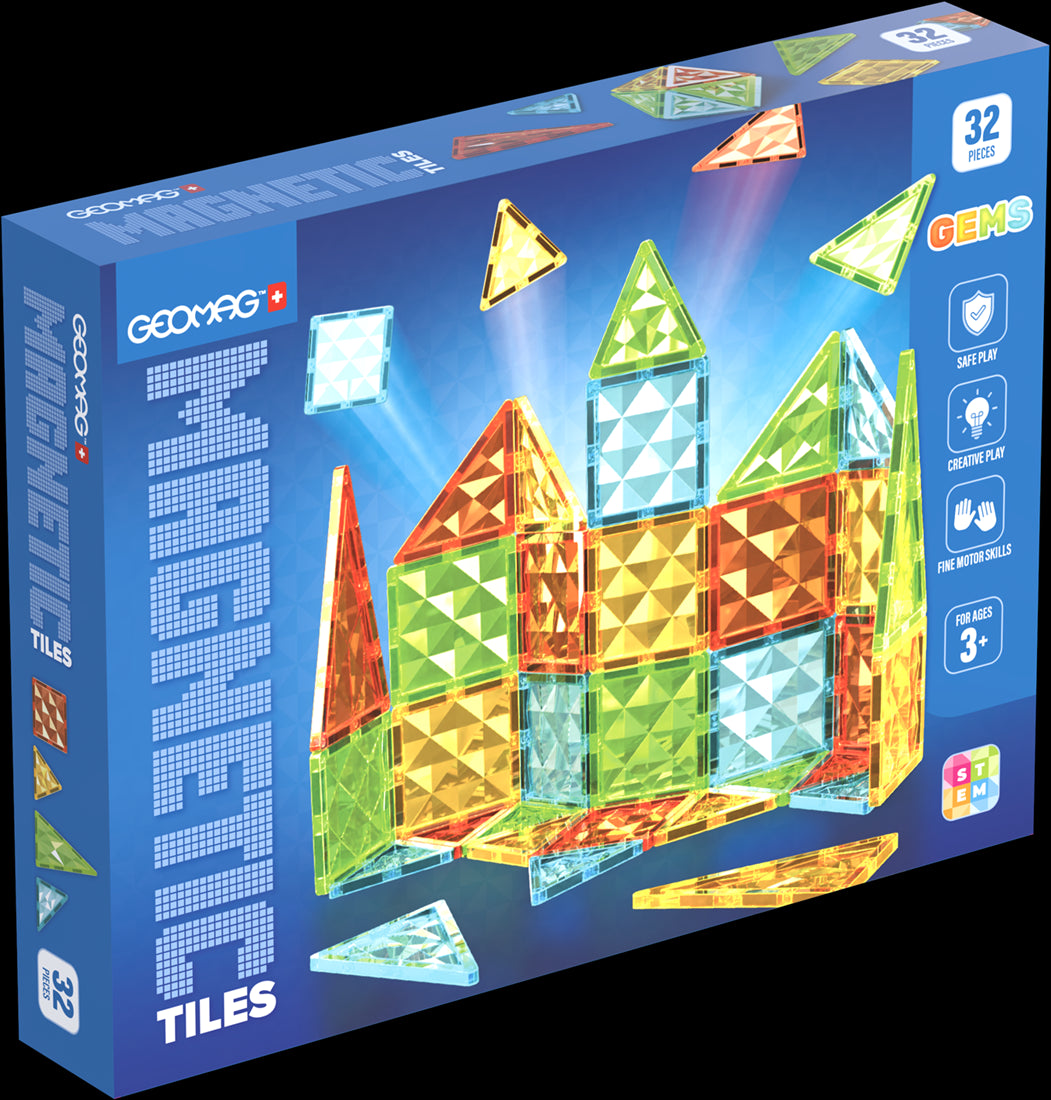 Geomag - Magnetische Tegels Gems | 32 stuks