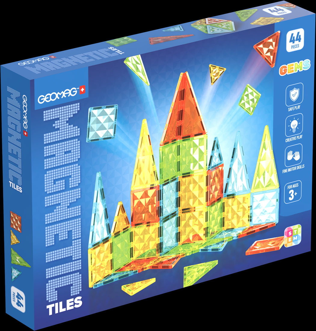 Geomag - Magnetische Tegels Gems | 44 stuks