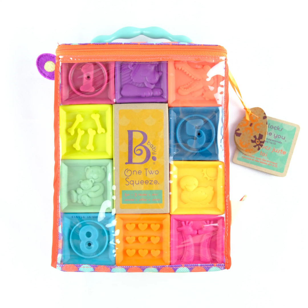 B. Toys - Rubberen Blokken One Two Squeeze | 10-delige Set