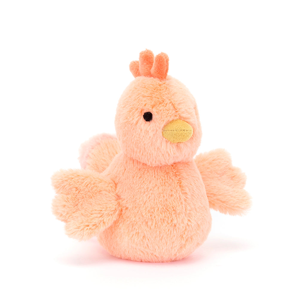 Jellycat - Knuffel Fluffy Chicken 11 cm | Abrikooskleurige Kip