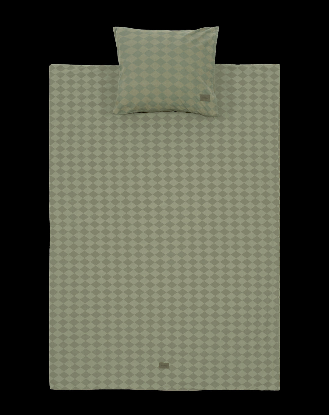 Donsovertrek Bed 100 x 140 cm Vibes Green Harlequin