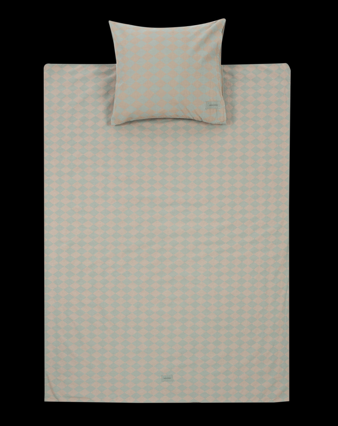 Donsovertrek Bed 100 x 140 cm Vibes Blue Harlequin