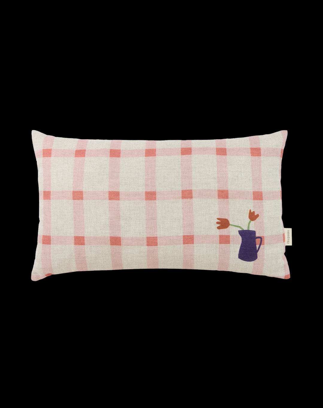 Kussen Vibes Rectangulaire Medium Windowpane Tulips Pink