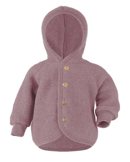 Engel - Fleece Jas Met Kap | Rosenholz Melange