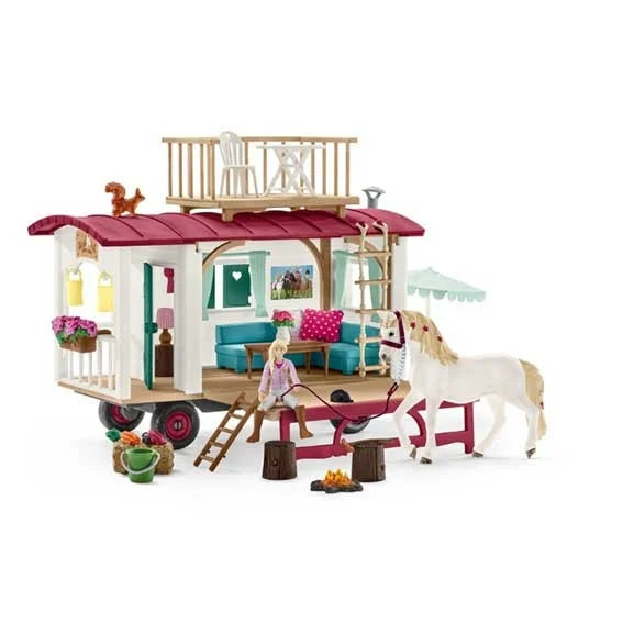 Schleich - Set Speelfiguren Woonwagen | Horse Club Hoofdkwartier