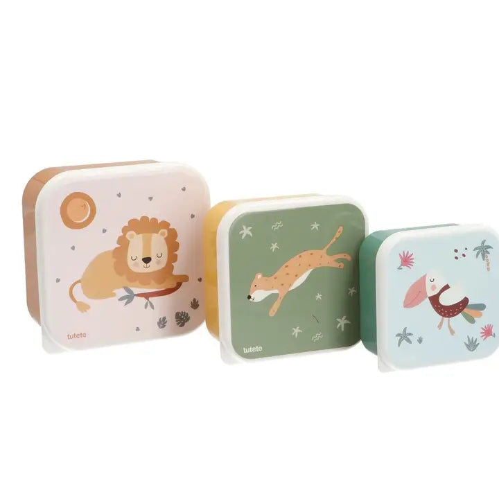 Tutete - Snackdoosjes Savannah (3-pack) | Multicolor