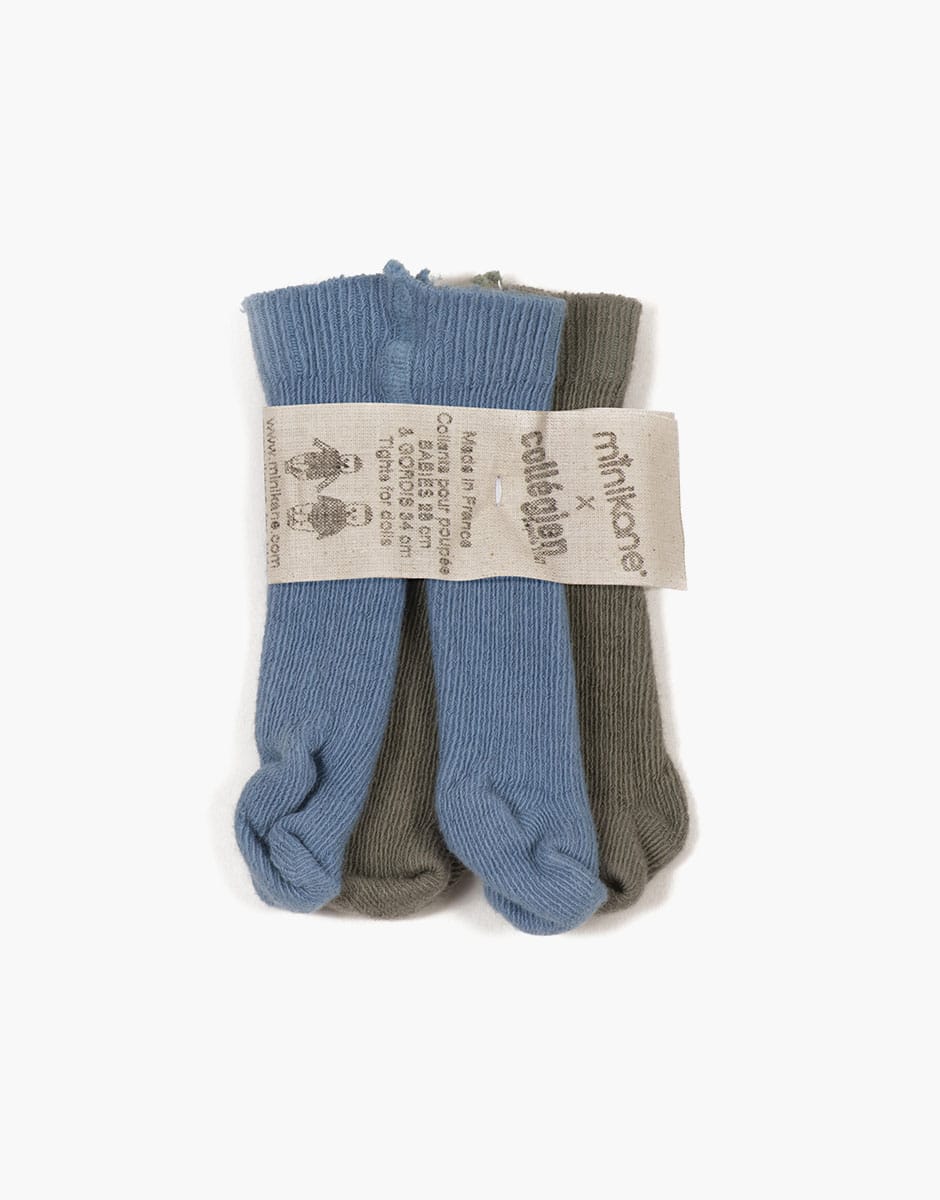 Minikane - Kousenbroek Set Azure / Sage | Voor Poppen van 28 & 34 cm