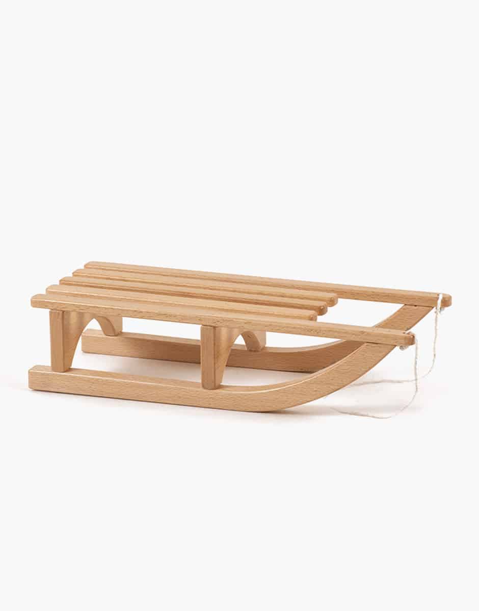 Minikane - Houten Slee Pop Pepette | Voor Poppen van 28 & 34 cm
